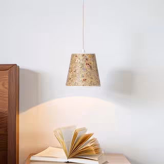 Konus Pendellampe einzeln terrakotta-rot handgefertigt - Designer Hängelampe aus natürlichen Materialien