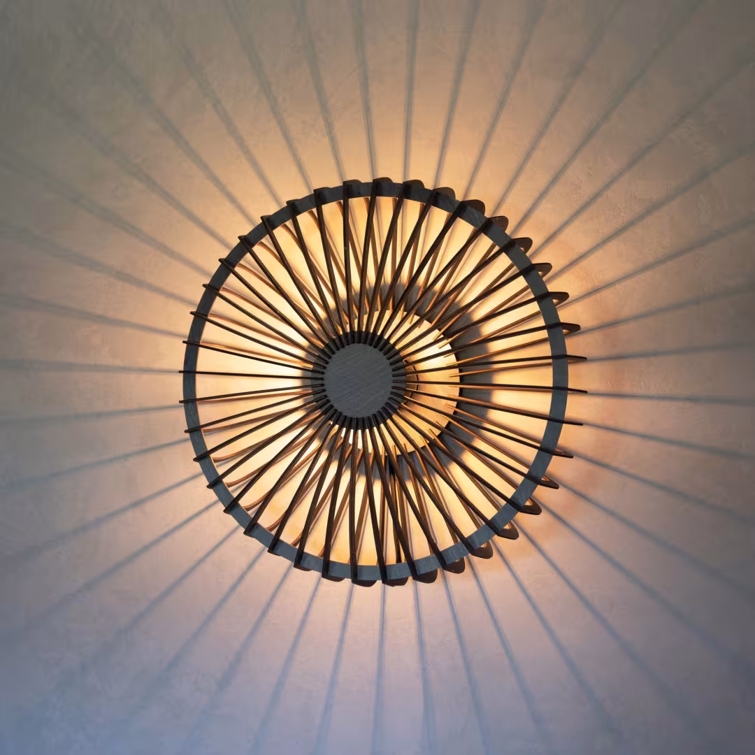 Handgefertigte Holz Wandlampe und Deckenleuchte Lisa von LeuchtNatur, umweltfreundlich, Premium-Qualität. - das Bild 1