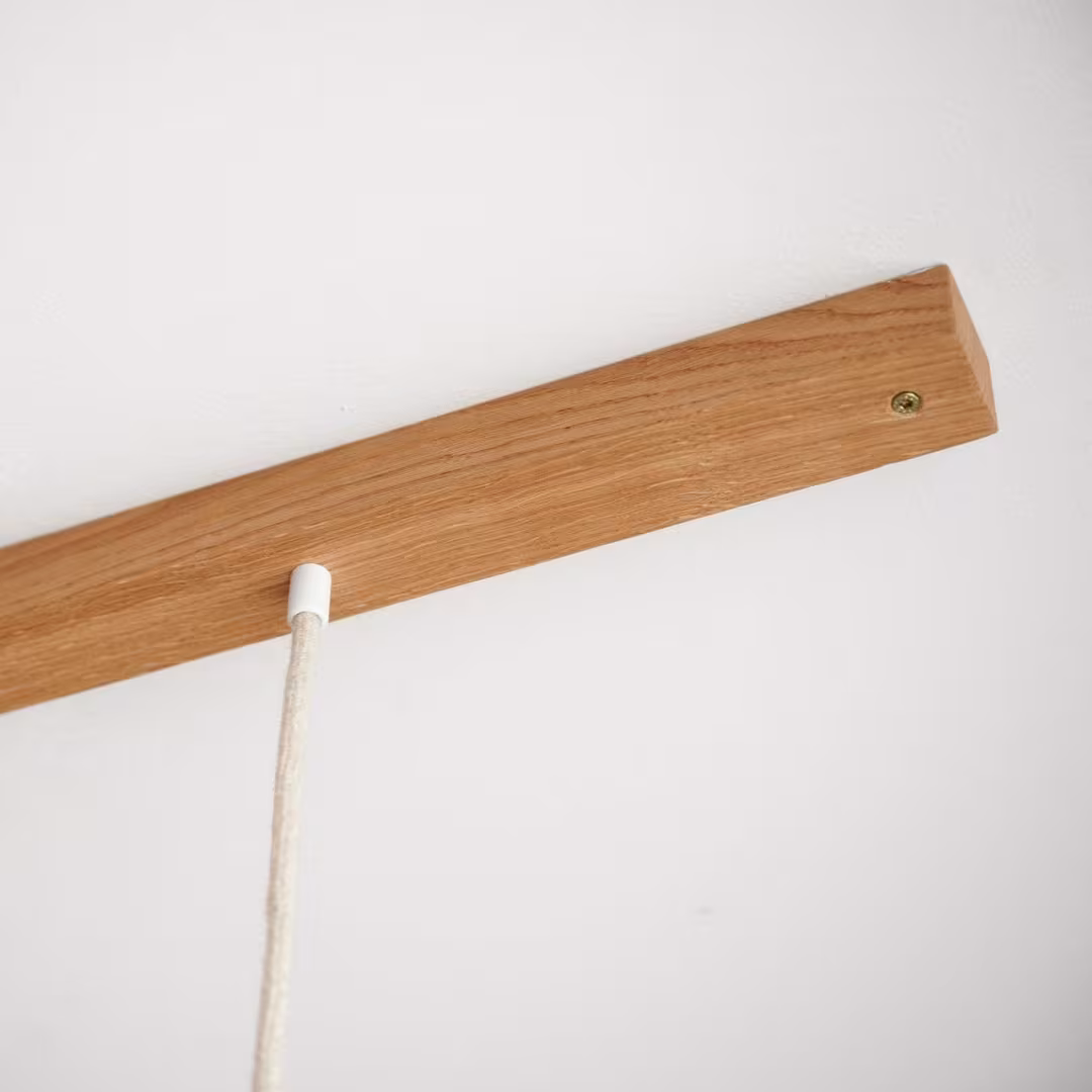 Natur Pendelleuchte Konus 3er Set aus grünem Loden, handgefertigt, nachhaltig, ideal für stilvolle Räume. - das Bild 2