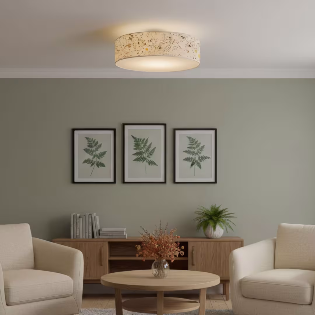 Handgefertigte „Natur Deckenleuchte Discus von LeuchtNatur“ aus Holz, umweltfreundlich, Premium-Qualität. - das Bild 3