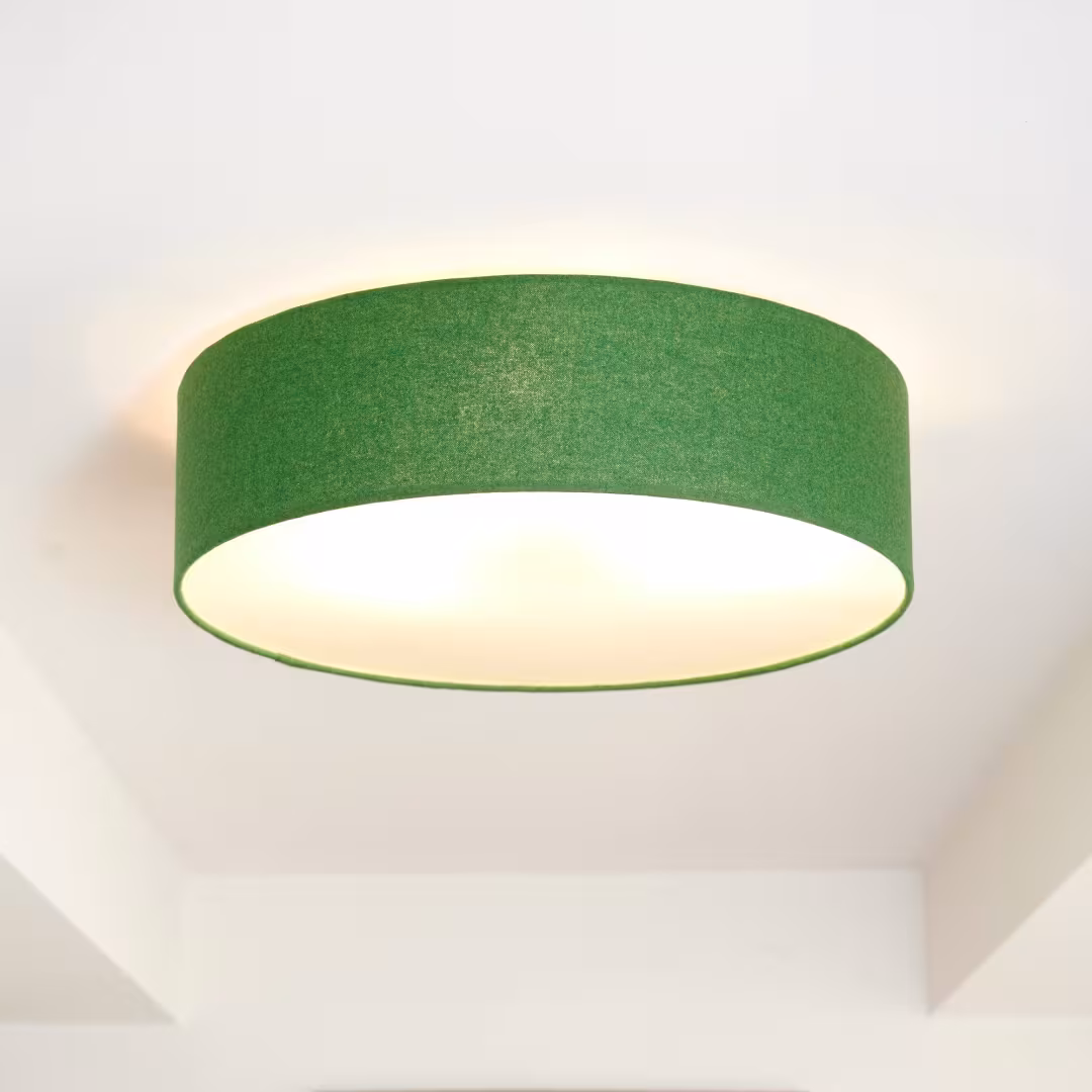 Deckenleuchte Discus in Loden grün, handgefertigt aus Holz, umweltfreundlich, Premium-Qualität von Leuchtnatur. - das Bild 2