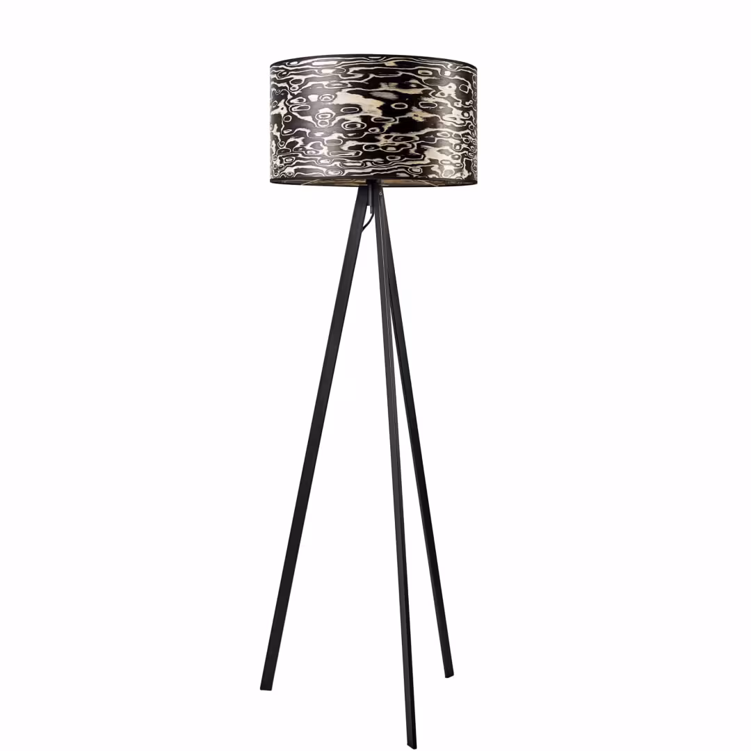 Atticus Stehleuchte Nero aus Holzfurnier, handgefertigt, umweltfreundlich, 5 Jahre Garantie, jetzt kaufen. - das Bild 2