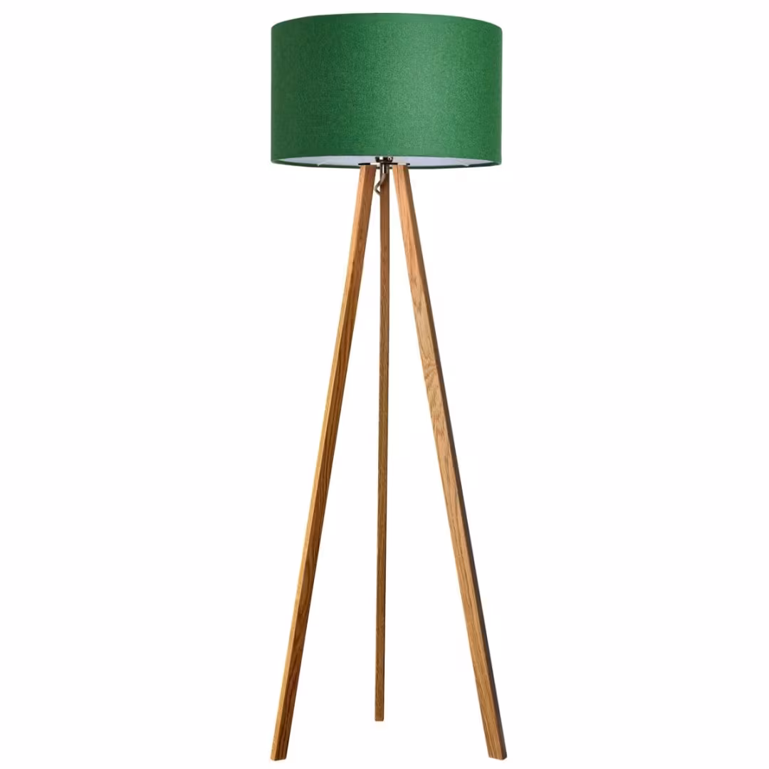 Handgefertigte Ligno Holz Stehlampe in Loden grün von LeuchtNatur, umweltfreundlich mit 5 Jahren Garantie. - das Bild 4