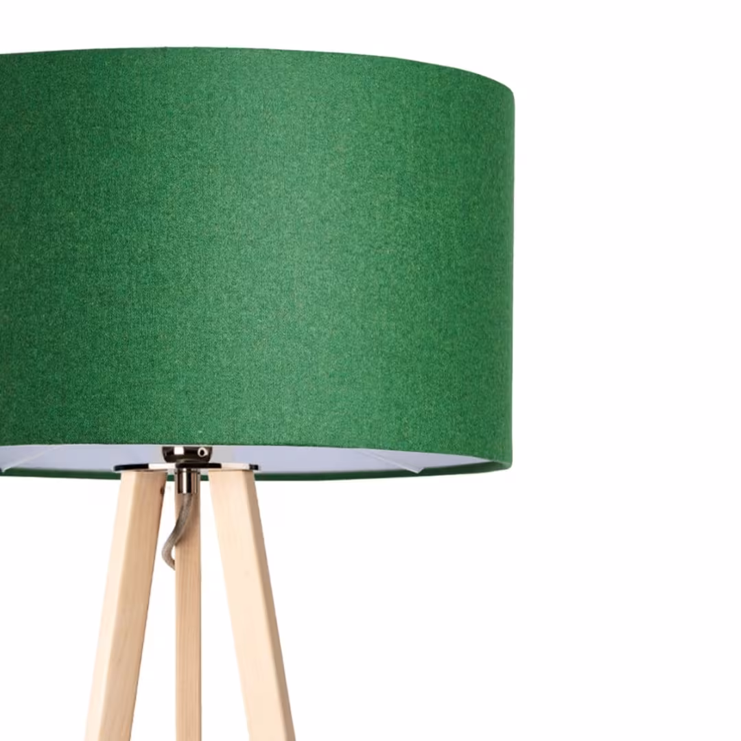 Ligno Holz Stehlampe von LeuchtNatur, handgemacht in Loden grün; umweltfreundliche Premium-Qualität. - das Bild 6