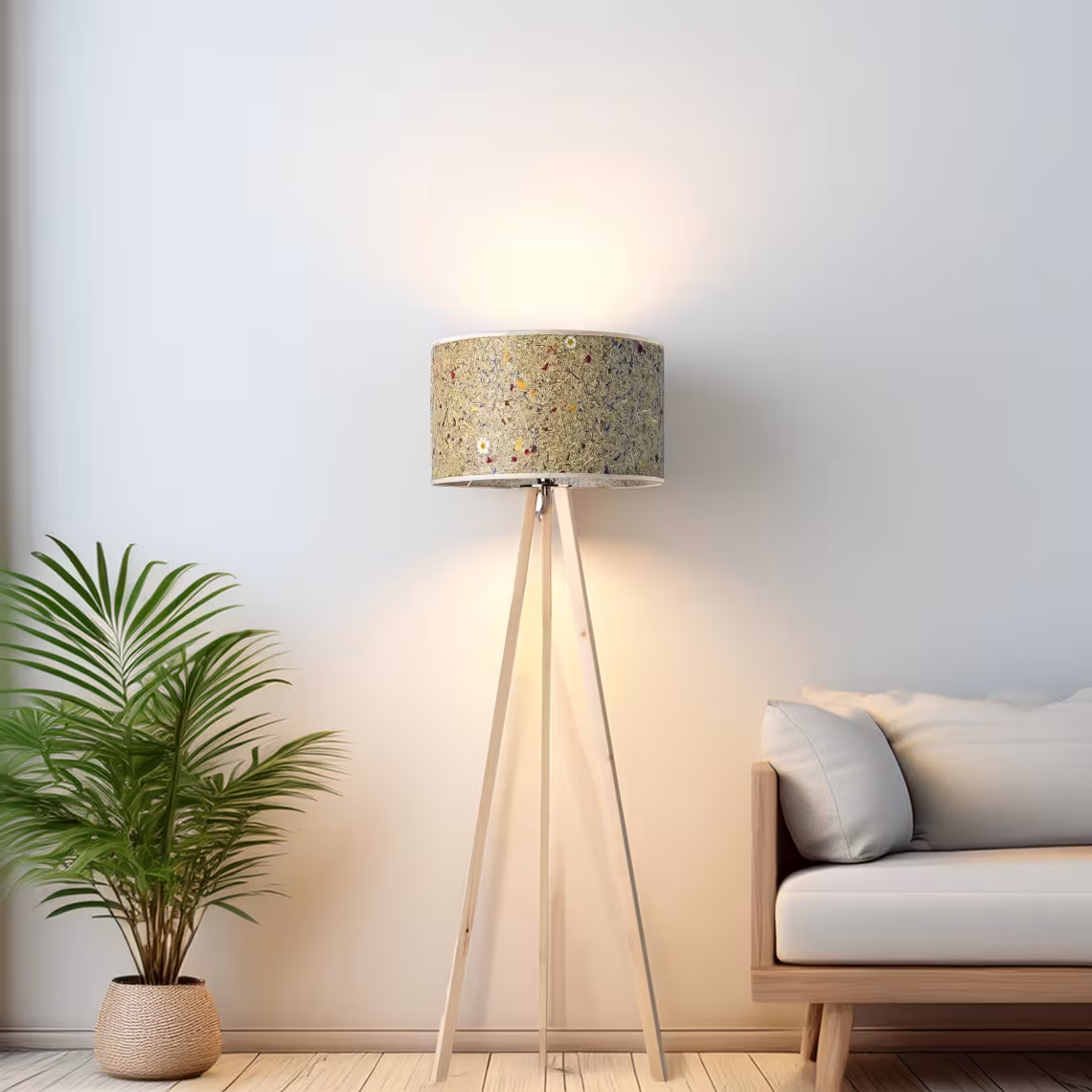 Ligno Holz Stehlampe, handgemacht aus natürlichen Materialien, umweltfreundlich, 5 Jahre Garantie. - das Bild 1