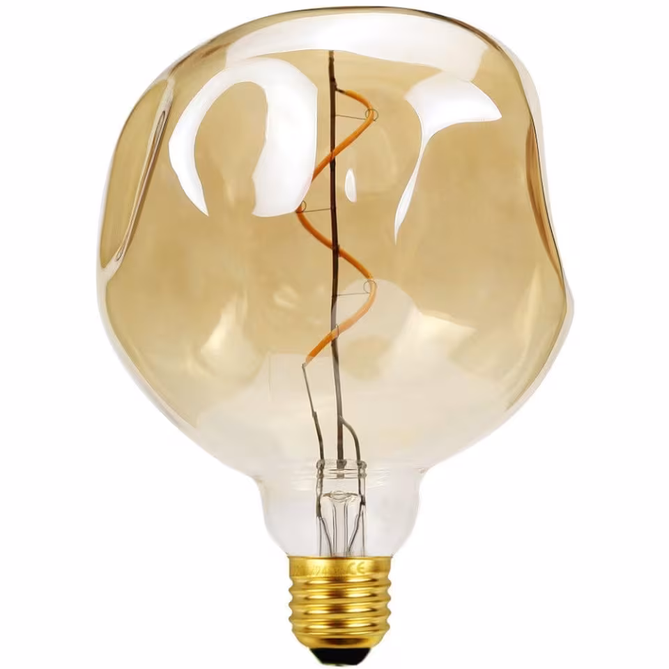 Handgefertigte E27 LED Lampe aus Holz, G125 Form, 4 Watt, umweltfreundlich, Premium-Qualität, 5 Jahre Garantie. - das Bild 1