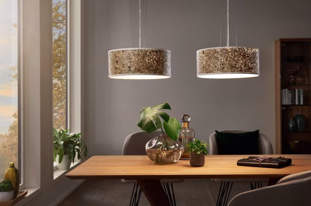 Natur Pendelleuchte Discus von LeuchtNatur, handgefertigt aus Holz, umweltfreundlich, Premium-Qualität. - das Bild 1