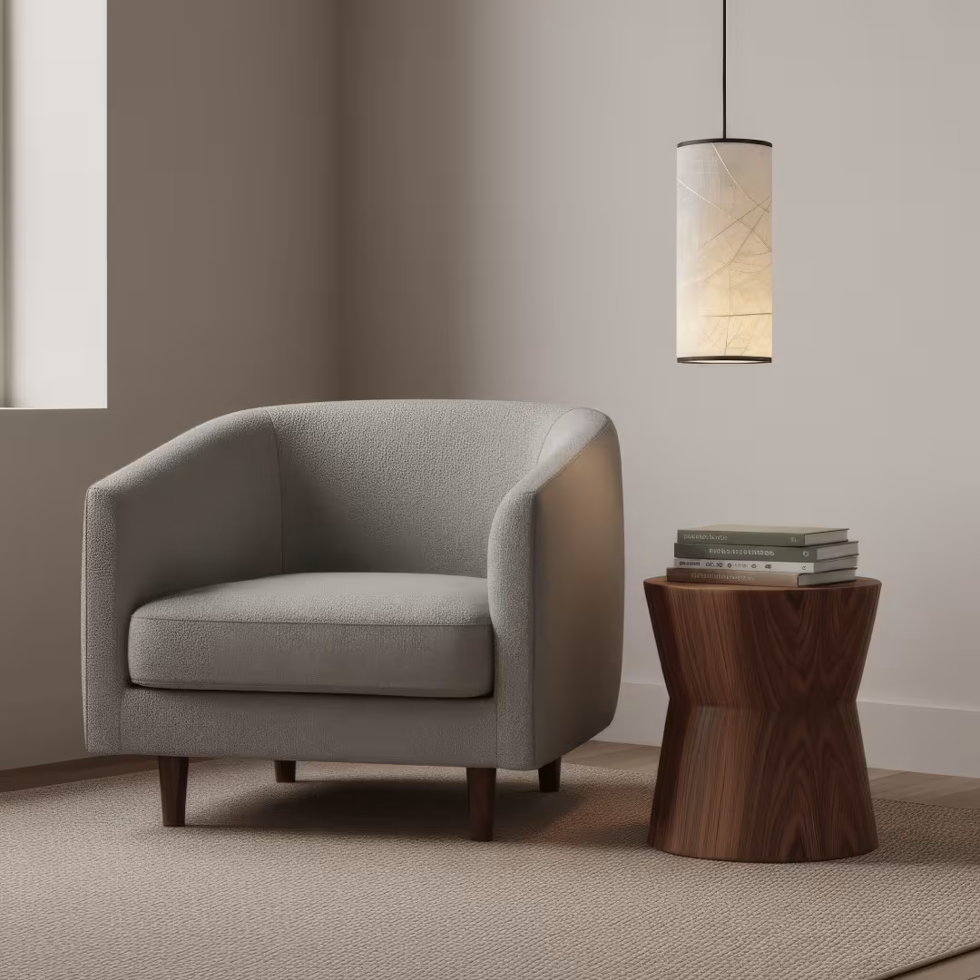 Natur Pendelleuchte Nux aus Blättern, handgefertigt, umweltfreundlich, Premium-Qualität von LeuchtNatur. - das Bild 5