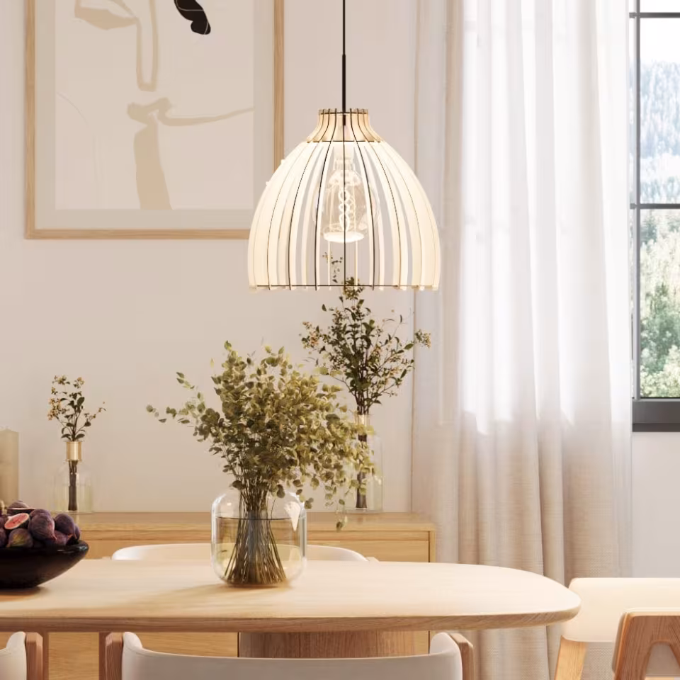 Holz Pendelleuchte Anna von LeuchtNatur, handgemacht, umweltfreundlich, Premium-Qualität mit 5 Jahren Garantie. - das Bild 1