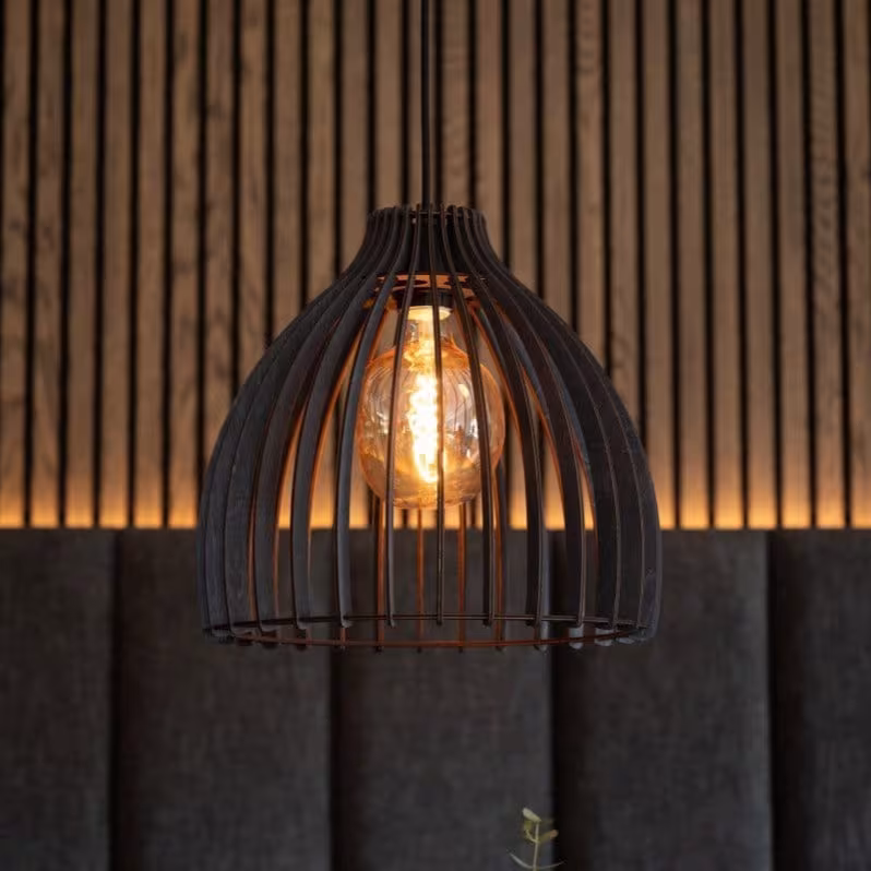 Holz Pendelleuchte Anna handgemacht, nachhaltige Premium-Qualität von LeuchtNatur, 5 Jahre Garantie. - das Bild 4