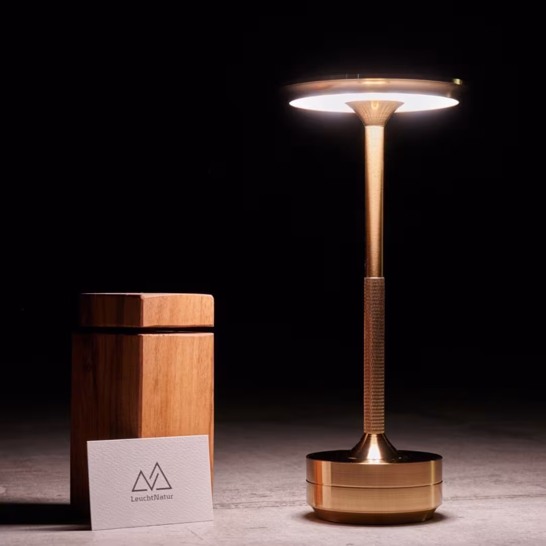 Luxa kabellose Tischleuchte aus Holz mit Akku, handgefertigt, umweltfreundlich, Premium-Qualität, 5 Jahre Garantie. - das Bild 3