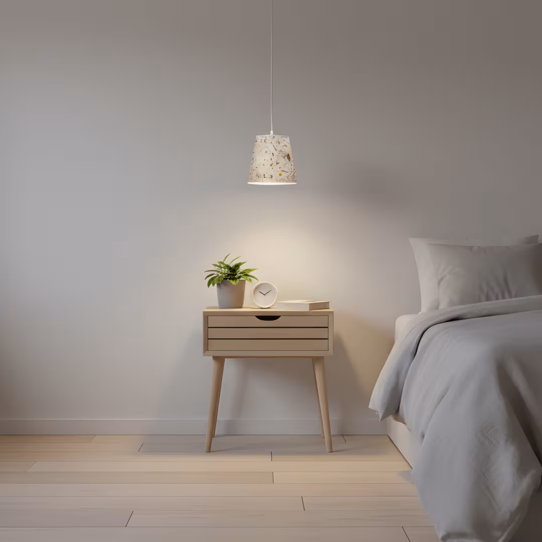 Natur Pendelleuchte Konus aus Almwiese, handgefertigt und umweltfreundlich, Premium-Qualität mit Garantie. - das Bild 4