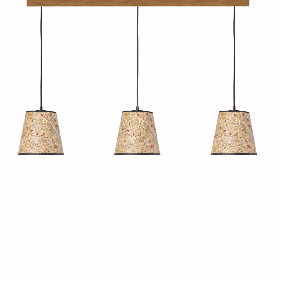 Natur Pendelleuchte Konus 3er Set aus Holz von LeuchtNatur, handgefertigt, umweltfreundlich, Premium-Qualität. - das Bild 1