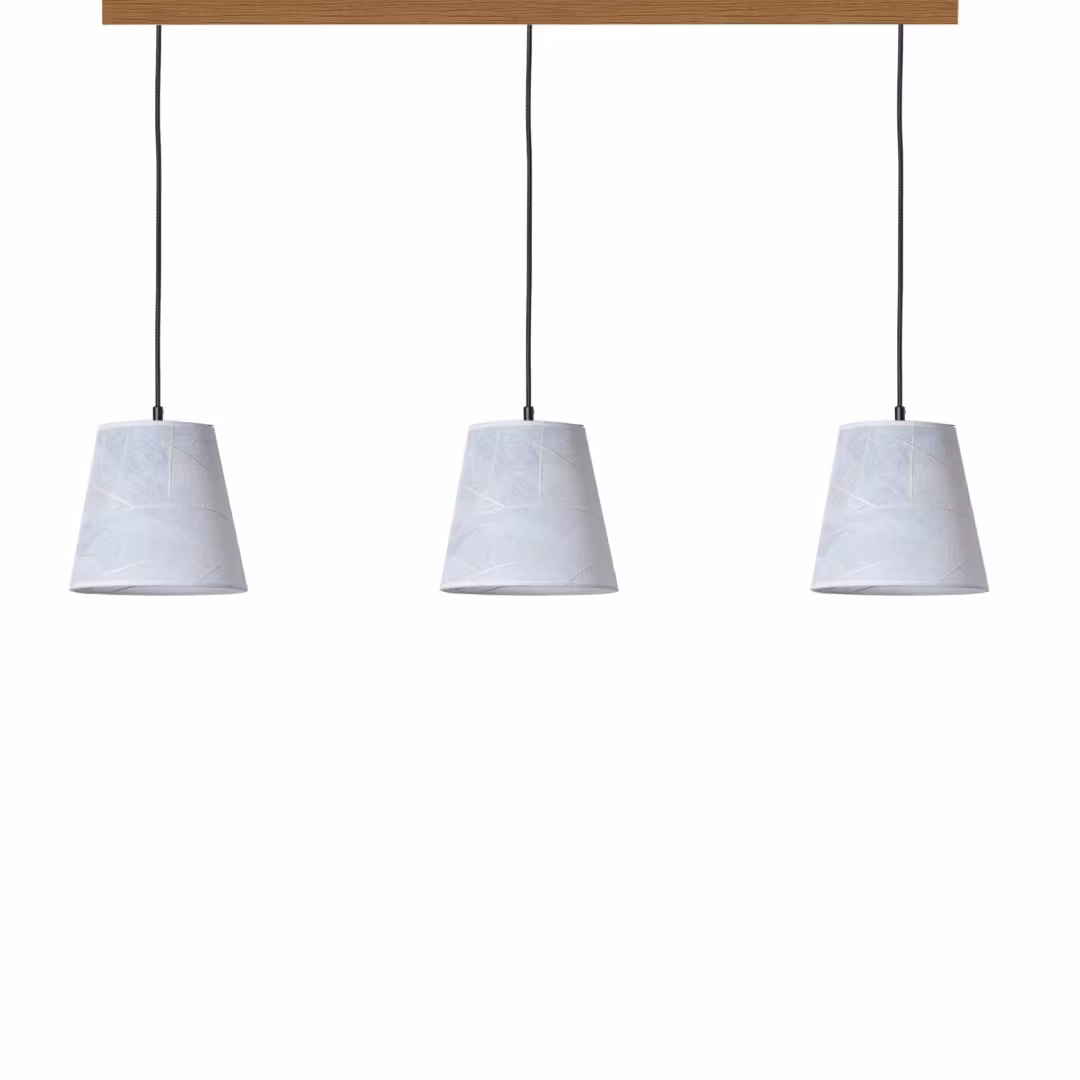 Natur Pendelleuchte Konus 3er Set aus Blättern, handgemacht, umweltfreundlich, Premium-Qualität von LeuchtNatur. - das Bild 2