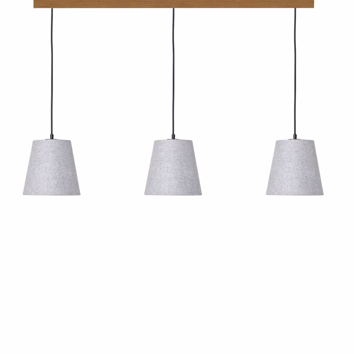 Handgefertigtes 3er Set graue Loden Pendelleuchten, Naturmaterialien, Premium-Qualität, 5 Jahre Garantie. - das Bild 1