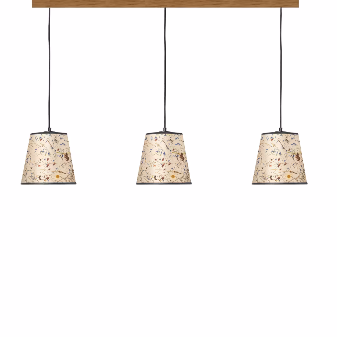 Handgemachte Natur Pendelleuchte Konus 3er Set aus Holz, umweltfreundlich, nachhaltig, Premium-Qualität. - das Bild 1