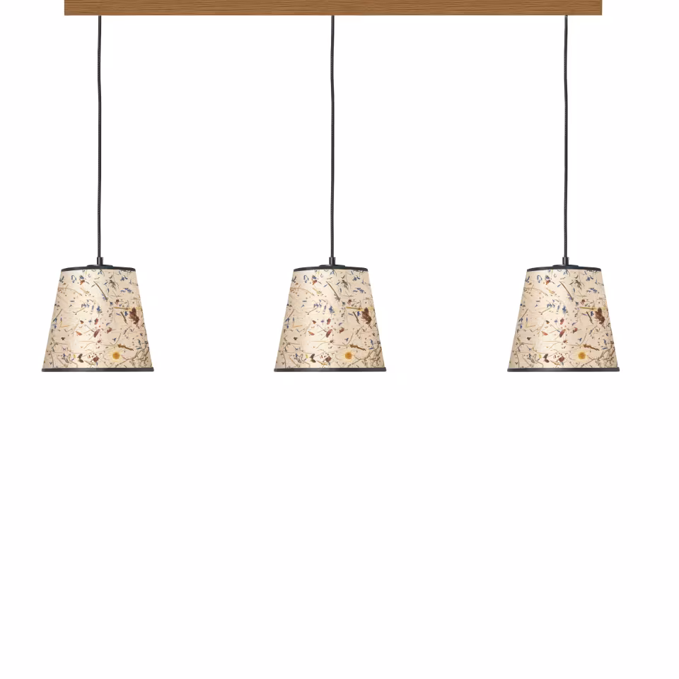 Handgemachte Natur Pendelleuchte Konus 3er Set aus Holz, umweltfreundlich, nachhaltig, Premium-Qualität. - das Bild 1