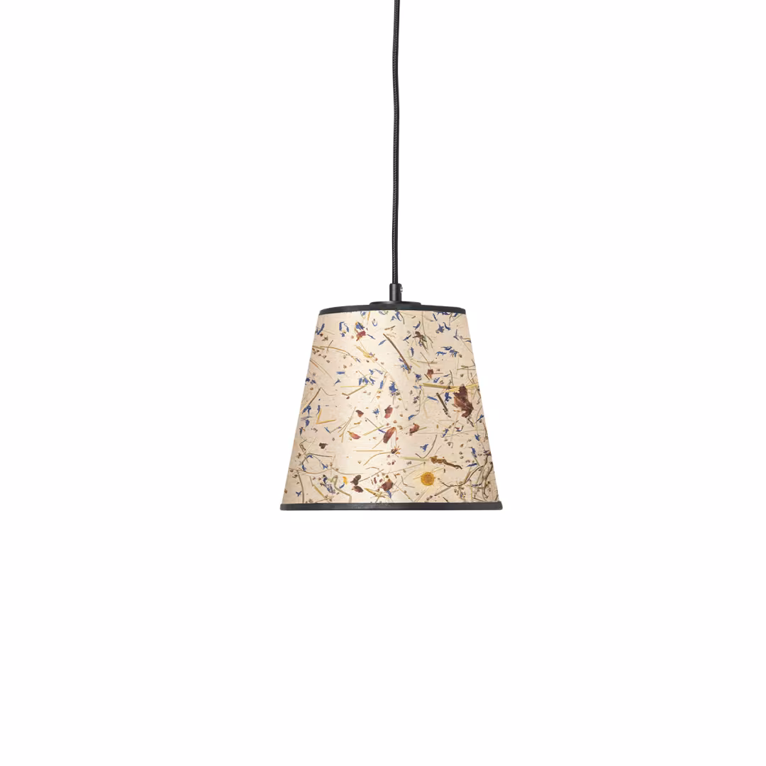 Handgefertigte Natur Pendelleuchte Konus aus Almwiese light, umweltfreundlich, Premium-Qualität, 5 Jahre Garantie. - das Bild 1