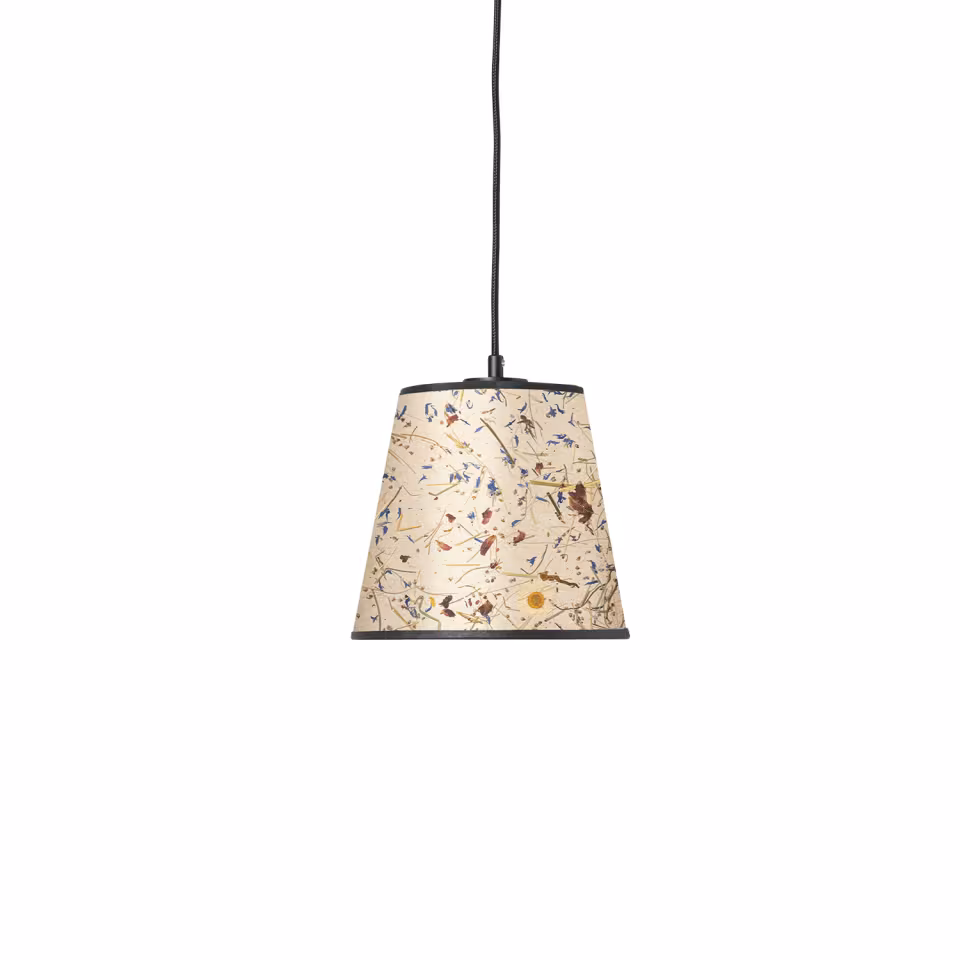 Handgefertigte Natur Pendelleuchte Konus aus Almwiese light, umweltfreundlich, Premium-Qualität, 5 Jahre Garantie. - das Bild 1