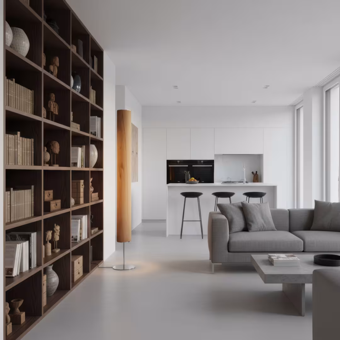 Handgefertigte Holzfurnier Stehlampe Arbor aus Kernbuche, umweltfreundlich, Premiumqualität, 5 Jahre Garantie. - das Bild 3