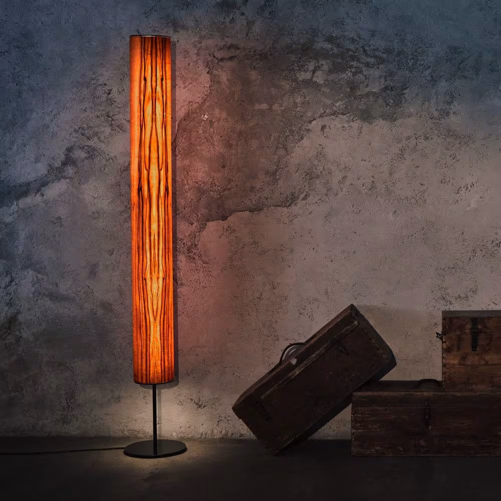 Handgefertigte Designer Stehlampe Arbor aus Tineo-Holzfurnier, umweltfreundlich, Premium-Qualität, kaufen. - das Bild 1