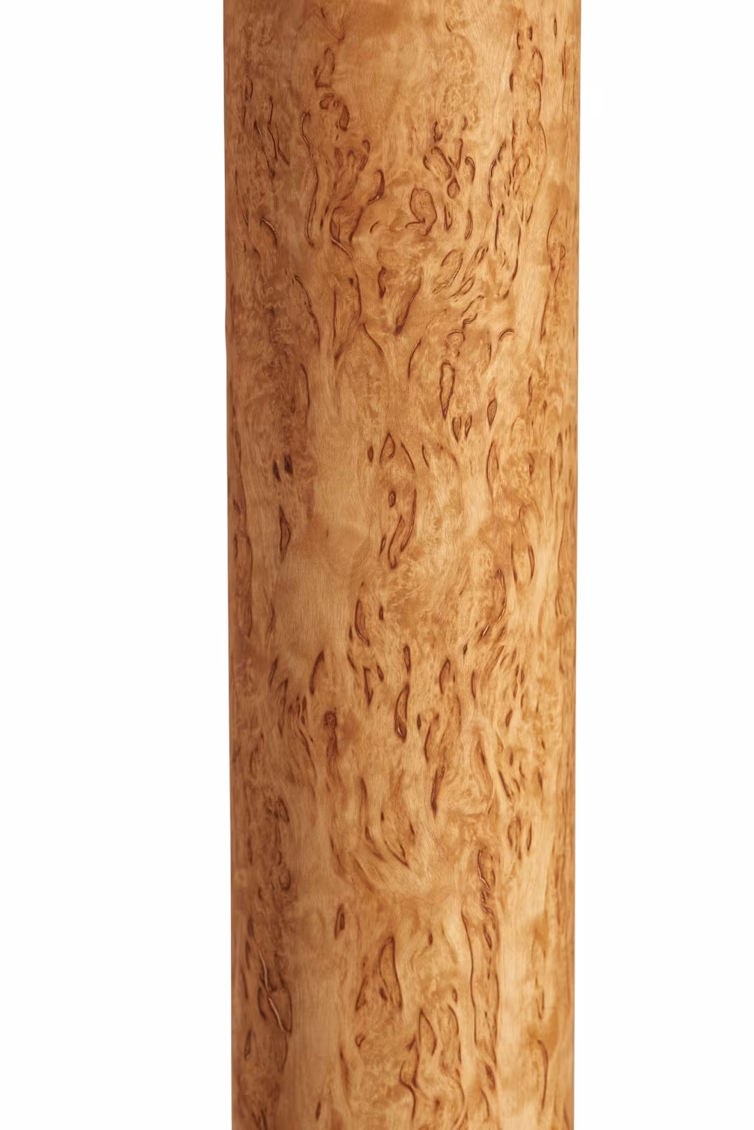 Holzfurnier Stehlampe Columna aus Birkemaser, handgefertigt, umweltfreundlich, 5 Jahre Garantie. - das Bild 1