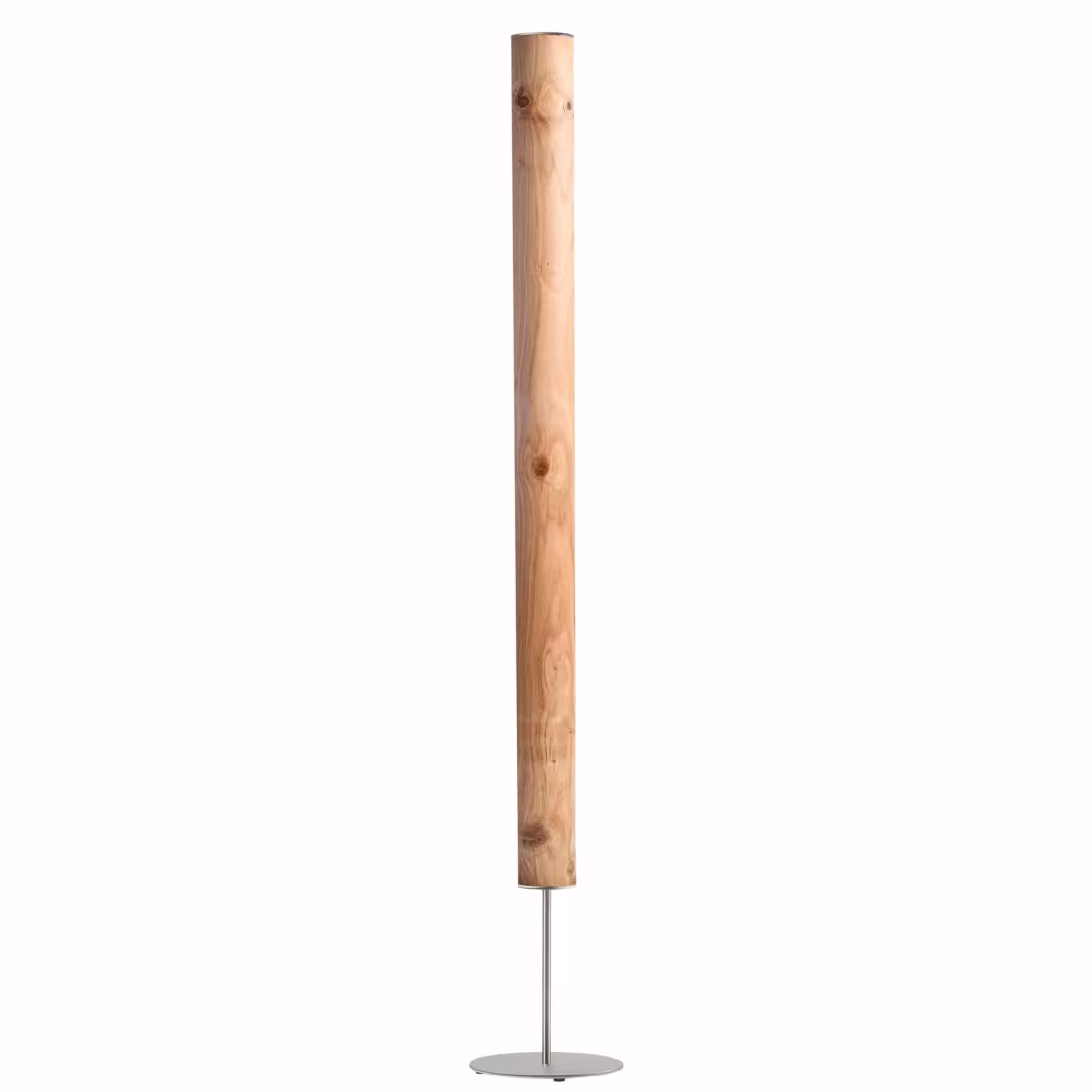 Holzfurnier Stehlampe Columna von LeuchtNatur, handgemacht aus Eiche, umweltfreundlich, Premium-Qualität. - das Bild 2