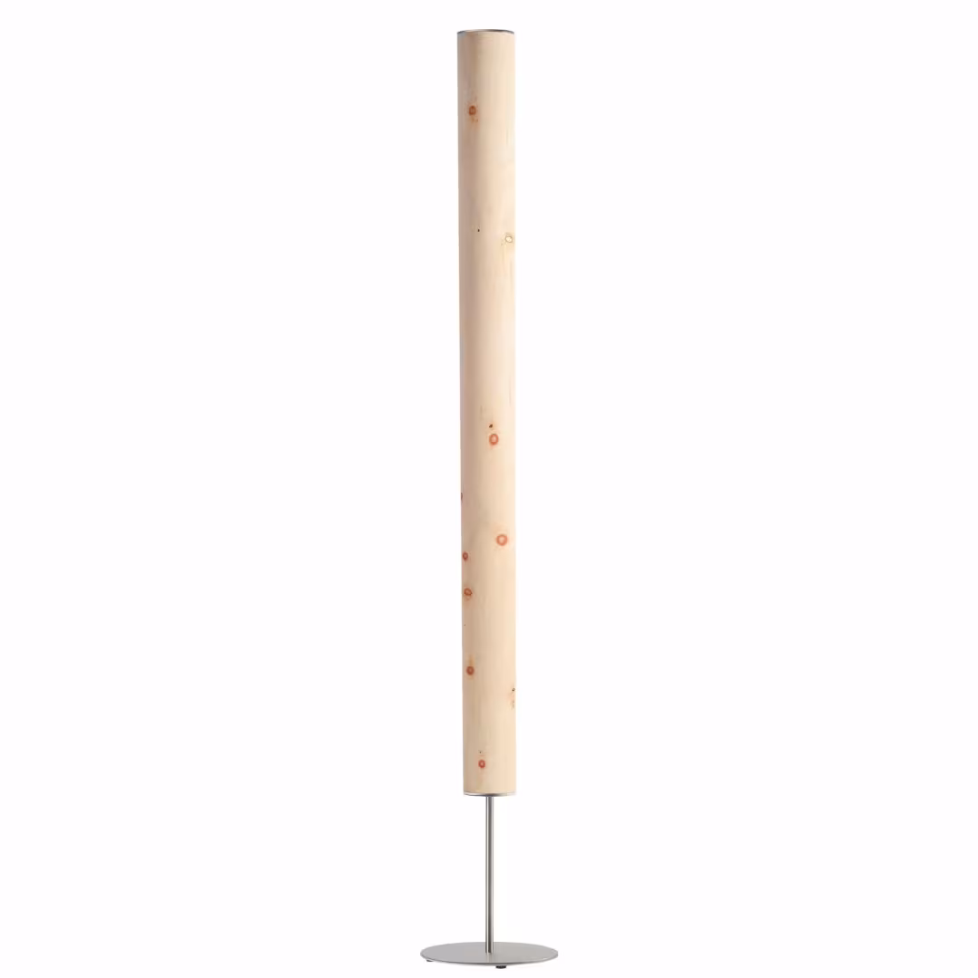 Handgefertigte Holzfurnier Stehlampe Columna aus Zirbe von LeuchtNatur, umweltfreundlich mit 5 Jahren Garantie. - das Bild 1