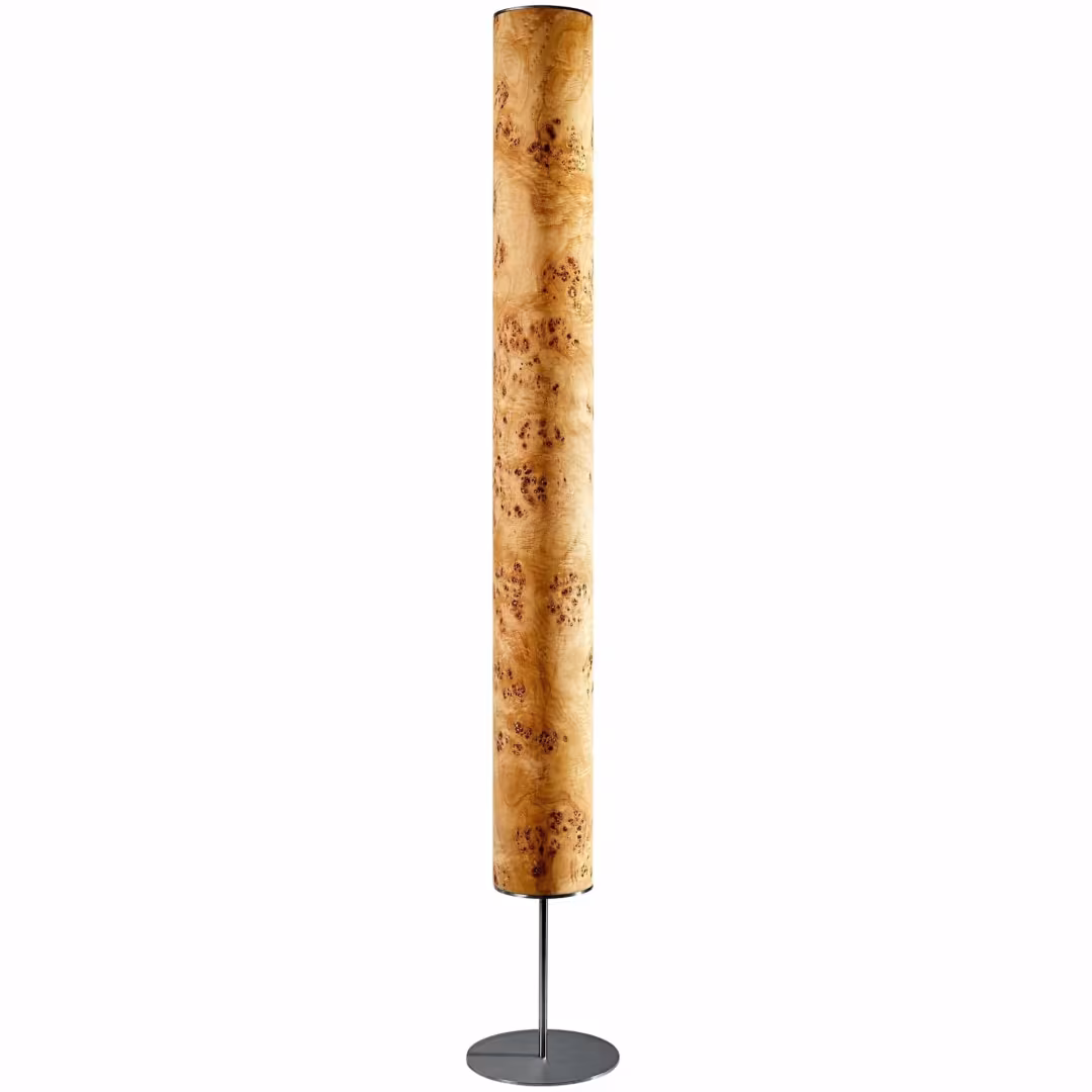 Designer Stehlampe Arbor aus Pappel Maser Holzfurnier, handgefertigt, umweltfreundlich, Premium-Qualität. - das Bild 2