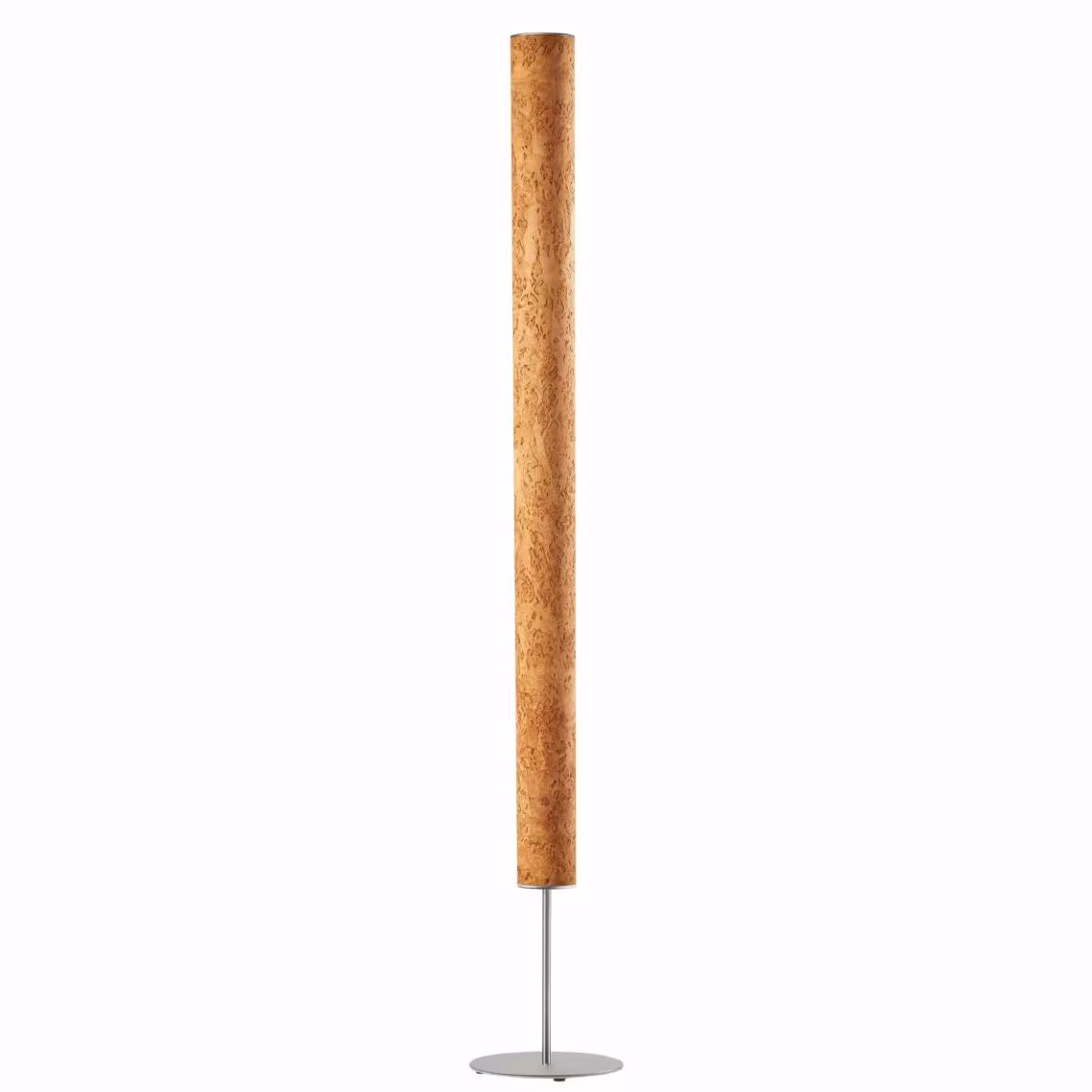 Handgefertigte Holzfurnier Stehlampe Columna aus Birkenmaser mit Stab, umweltfreundlich, Premium-Qualität. - das Bild 2
