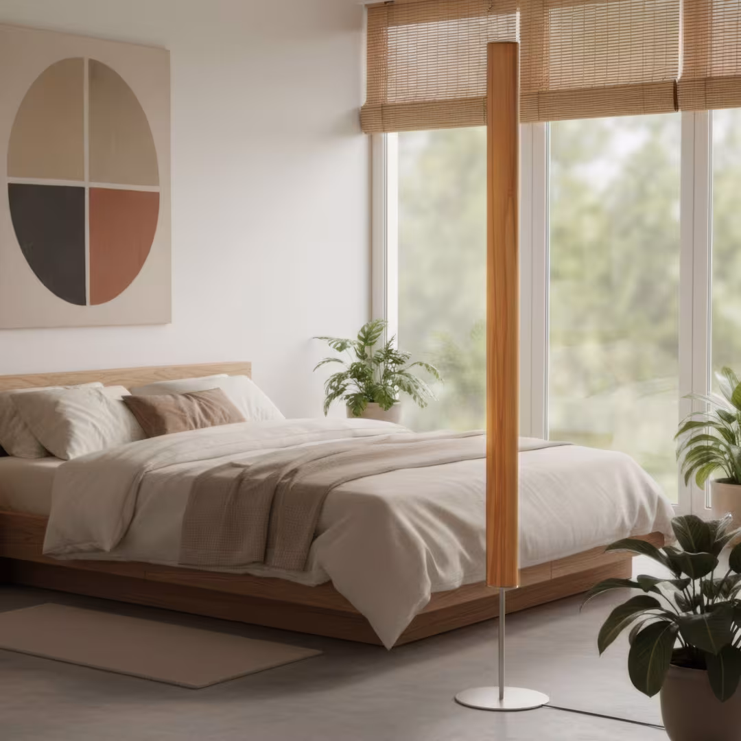 Gracia Stehleuchte Kernbuche, handgefertigt aus Buchenholzfurnier, umweltfreundlich mit 5 Jahren Garantie. - das Bild 1