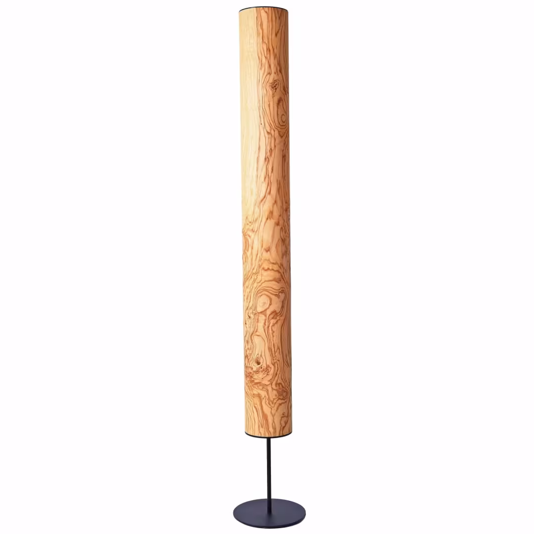 Holzfurnier Stehlampe Arbor aus Olivesche Maser, handgefertigt, nachhaltig, Premium-Qualität, 5 Jahre Garantie. - das Bild 5