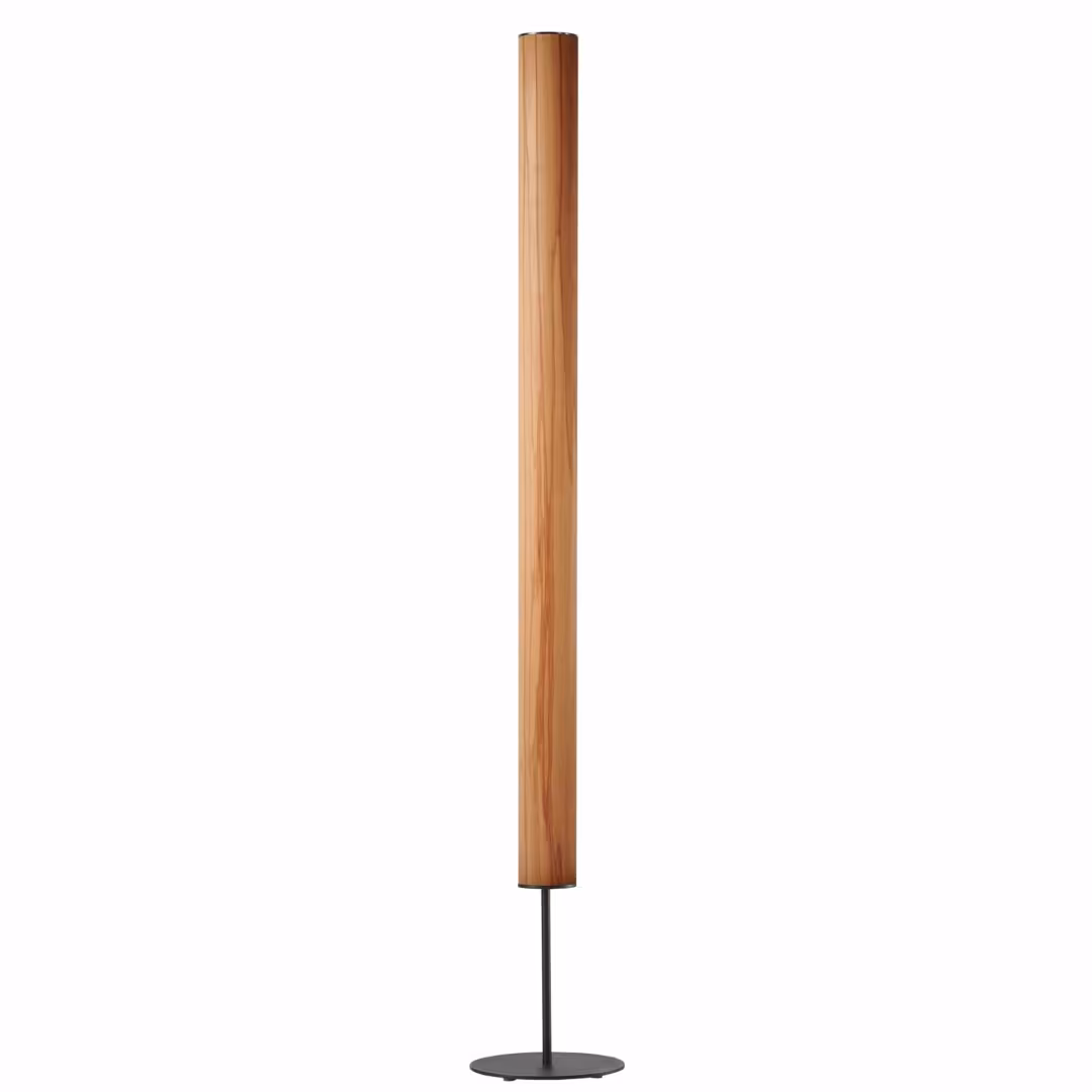 Handgemachte Holzfurnier Stehlampe Columna aus Kernbuche von LeuchtNatur, umweltfreundlich und elegant. - das Bild 3