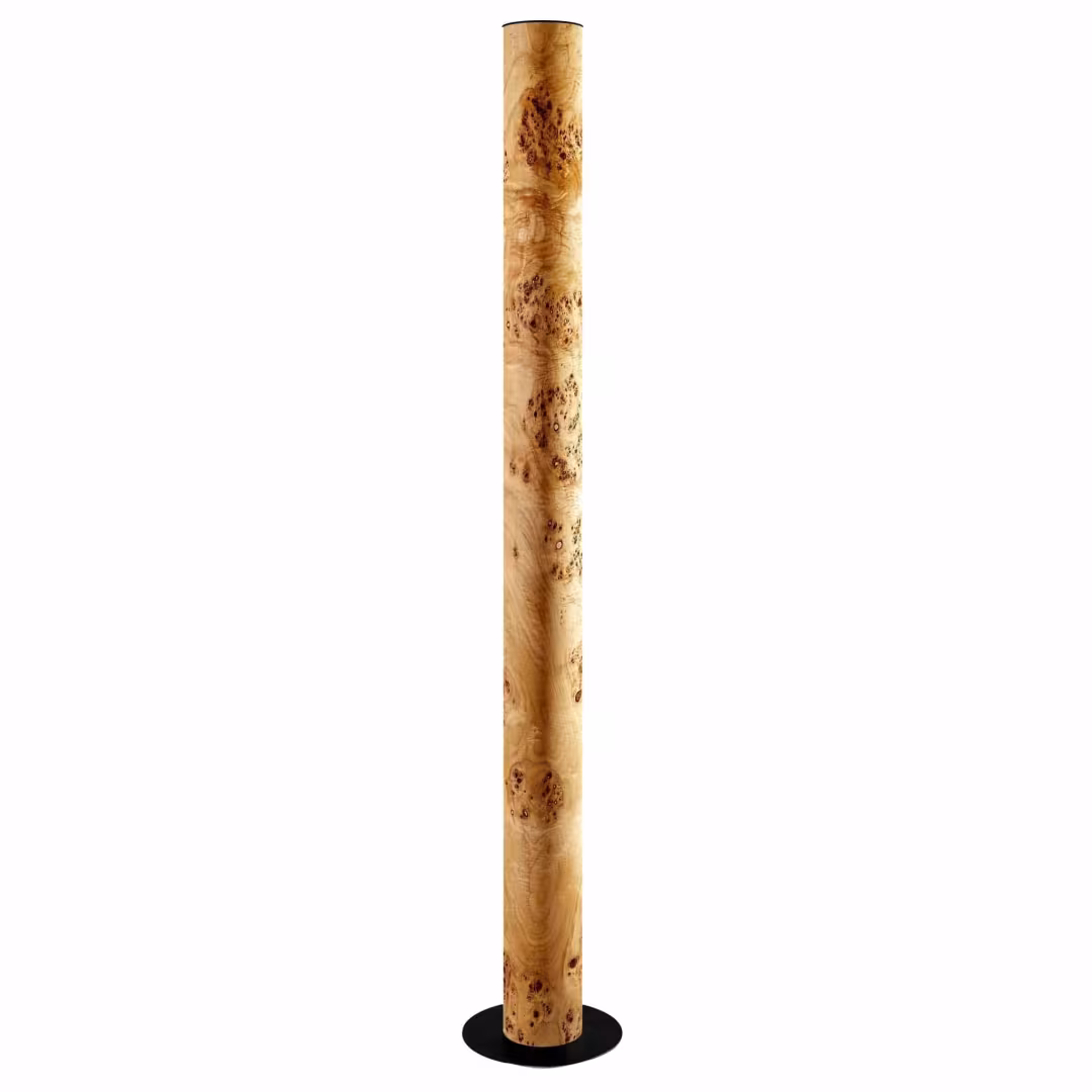 Holzfurnier Stehlampe Columna aus Pappel Maser von LeuchtNatur, handgemacht, umweltfreundlich, 5 Jahre Garantie. - das Bild 3