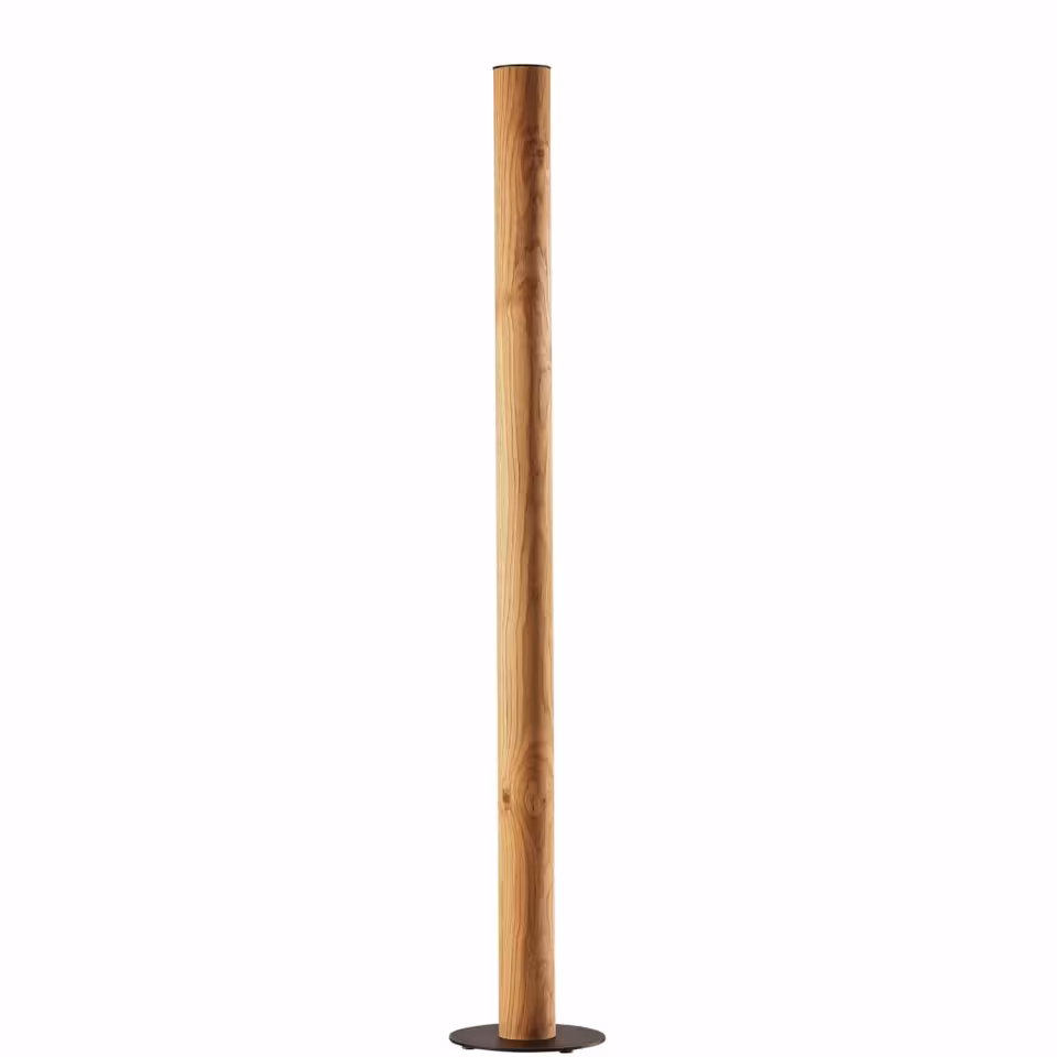 Gracia Stehleuchte Eiche: Handgefertigte Designer-Lichtsäule aus Eichenfurnier, umweltfreundlich exklusiv. - das Bild 1