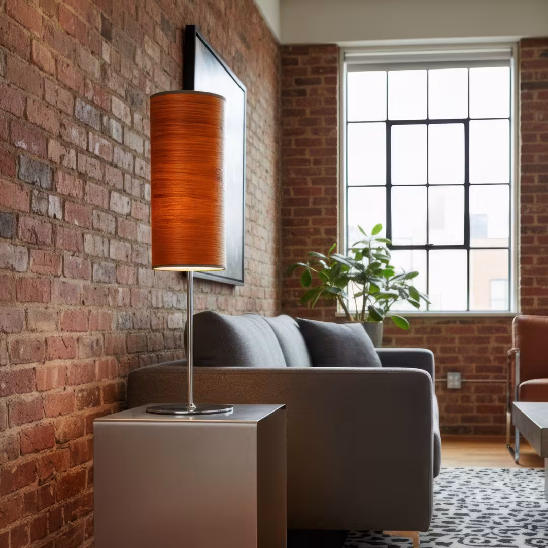 Arboreus Holz Tischlampe von LeuchtNatur: Handgemachte Eichenlampe, umweltfreundlich, Premium-Qualität. - das Bild 1