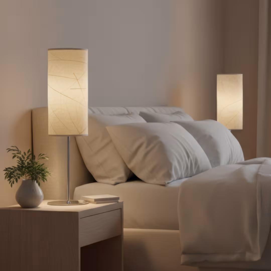 Naturlampe Arboreus von LeuchtNatur: Handgefertigte Tischleuchte aus Holz und Blättern, umweltfreundlich, premium. - das Bild 1