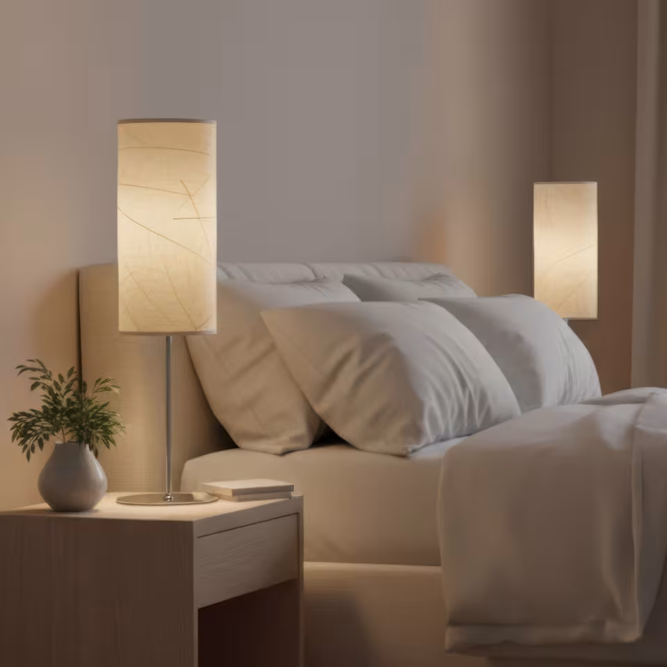 Naturlampe Arboreus von LeuchtNatur: Handgefertigte Tischleuchte aus Holz und Blättern, umweltfreundlich, premium. - das Bild 1