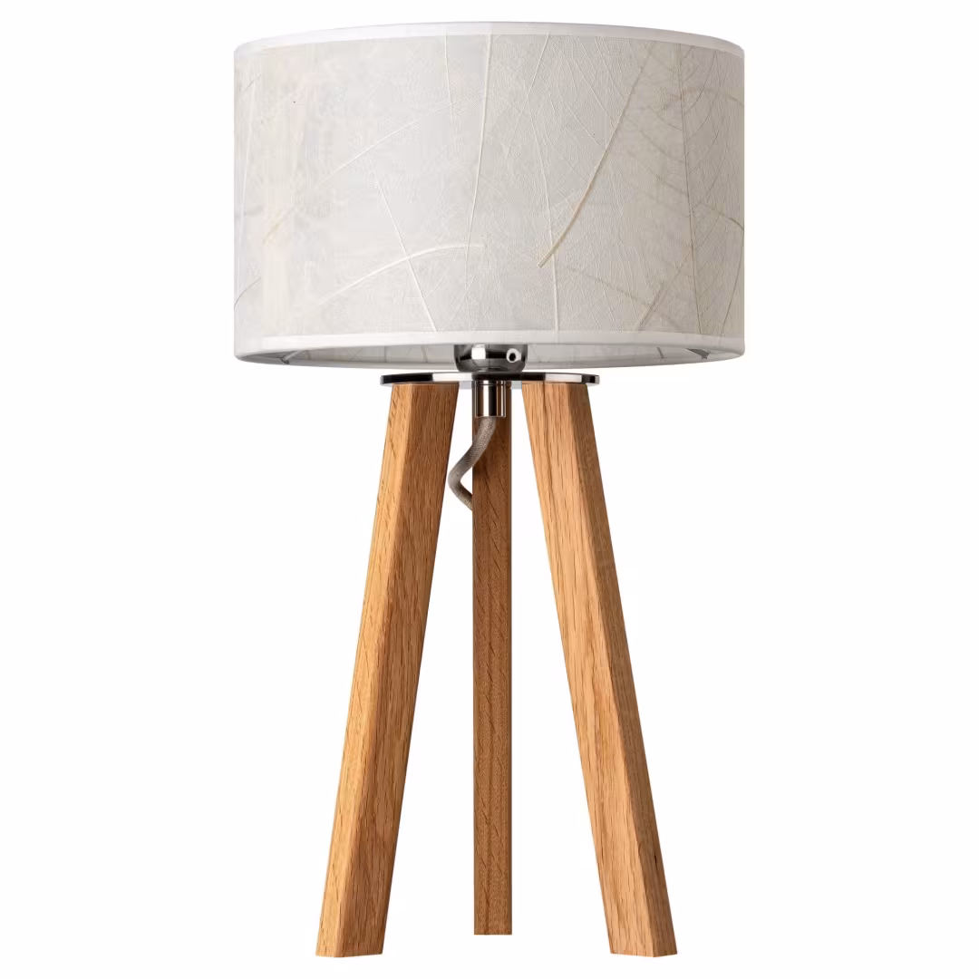 Holz Tischlampe Ligna von LeuchtNatur, handgefertigt aus Blättern, umweltfreundlich, 5 Jahre Garantie. - das Bild 4