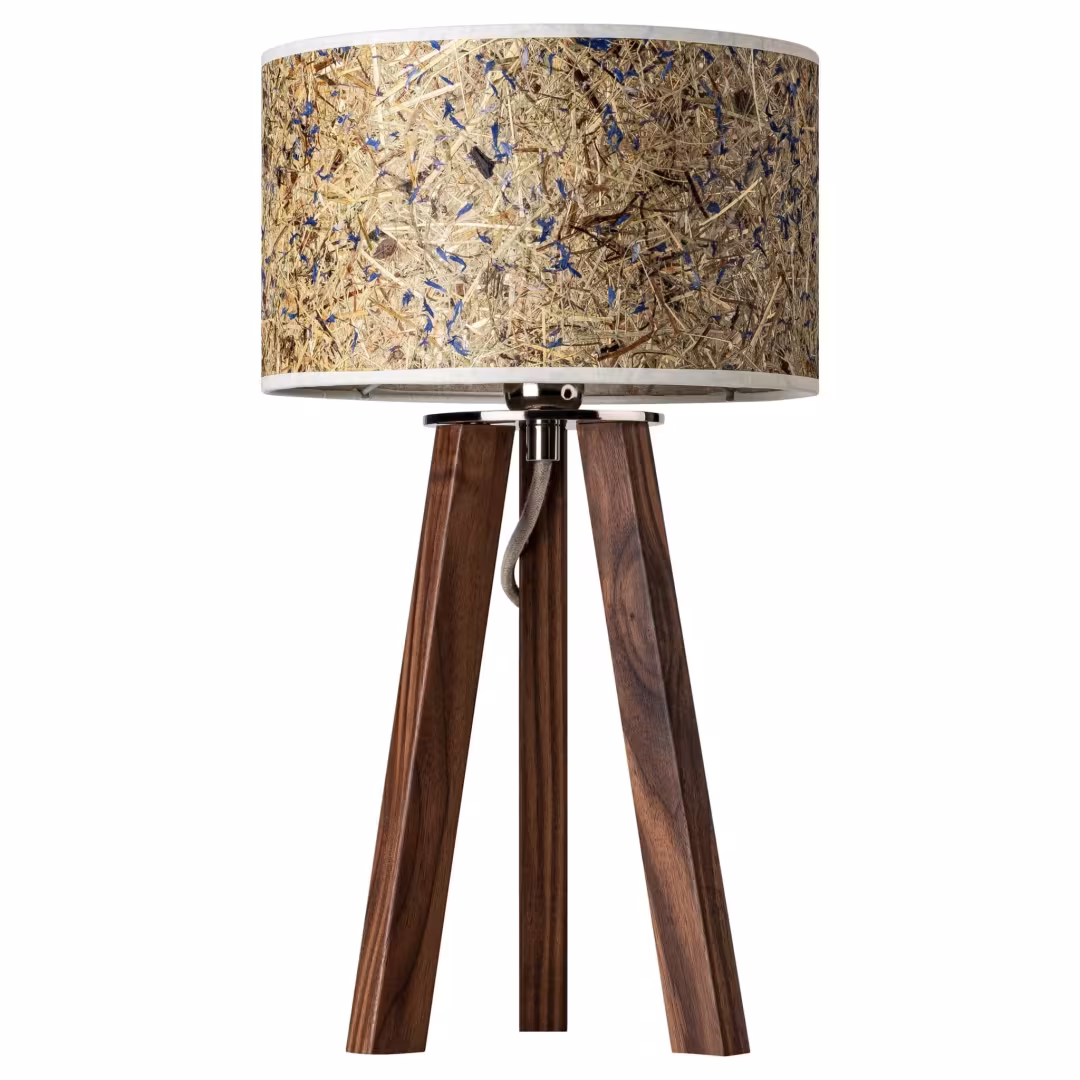 Holz Tischlampe Ligna von LeuchtNatur: Handgefertigte Kornblumenlampe, umweltfreundlich, Premium-Qualität - das Bild 4