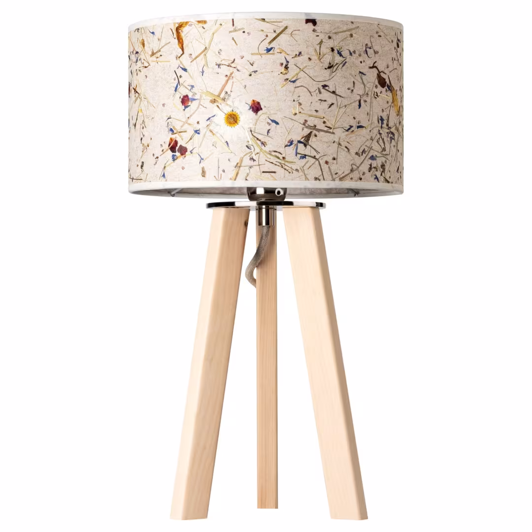 Holz Tischlampe Ligna aus Almwiese light; handgefertigt, umweltfreundlich, 5 Jahre Garantie, Premiumqualität. - das Bild 1