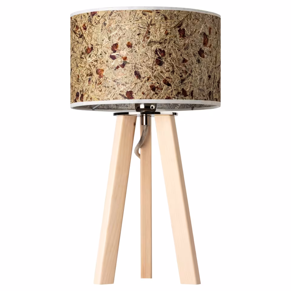 Handgefertigte Holz Tischlampe Ligna aus Rosenblüten von LeuchtNatur, umweltfreundlich mit 5 Jahren Garantie. - das Bild 1