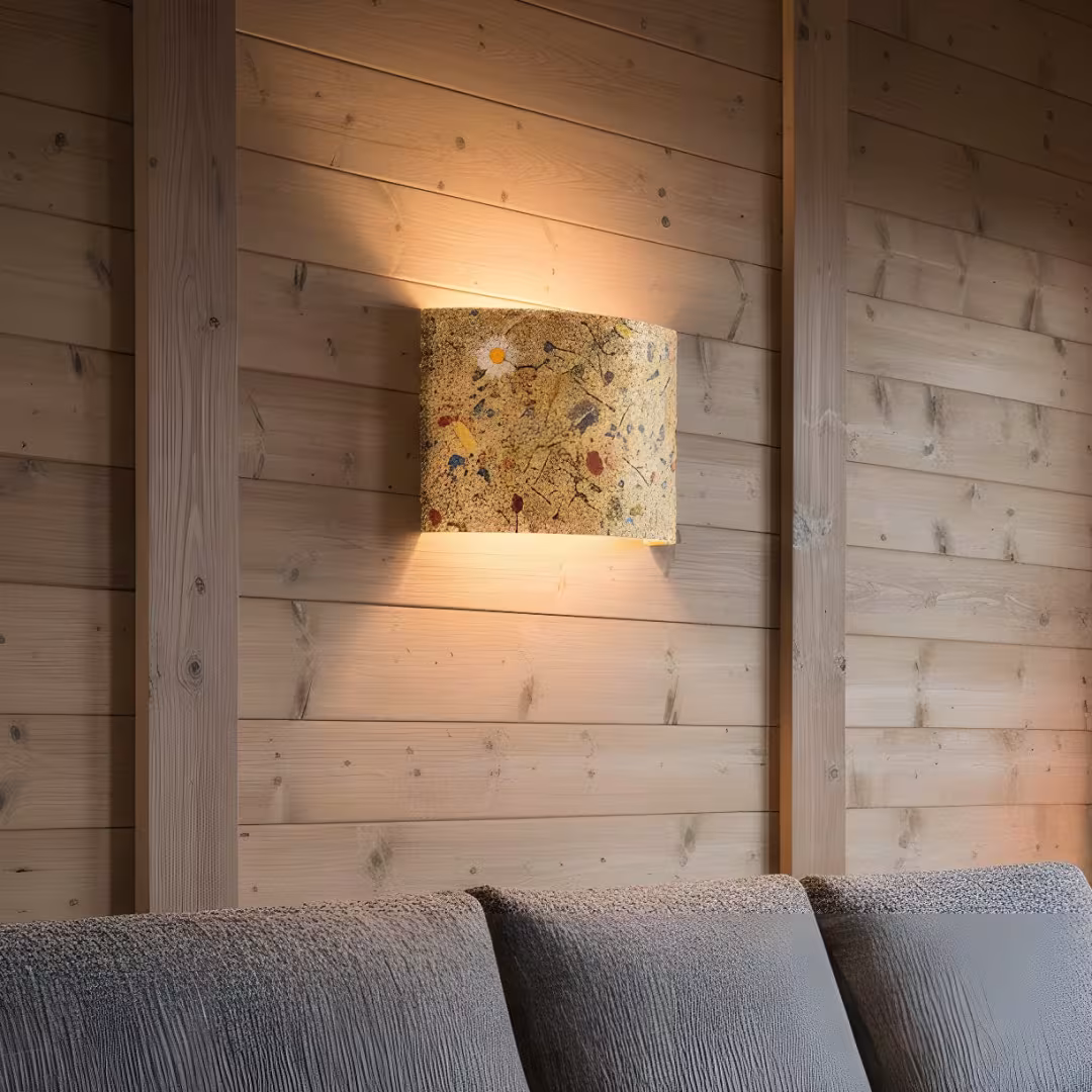 Natur Wandleuchte Cortex aus Holz von LeuchtNatur, handgefertigt, umweltfreundlich, Premium-Qualität. - das Bild 1