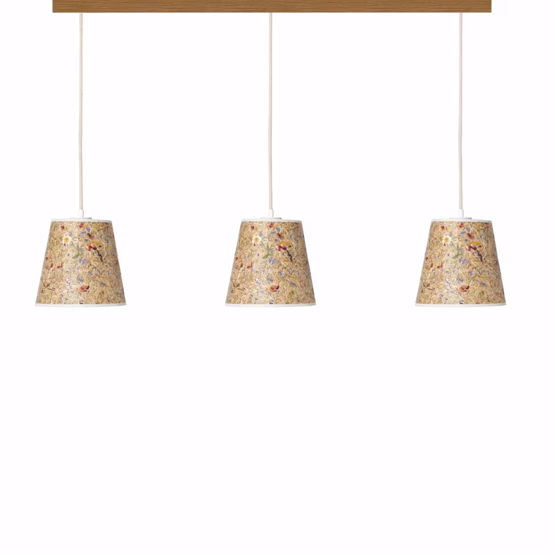 „Natur Pendelleuchte Konus 3er Set aus Holz, handgefertigt, umweltfreundlich, Premium-Qualität, LeuchtNatur“ - das Bild 2