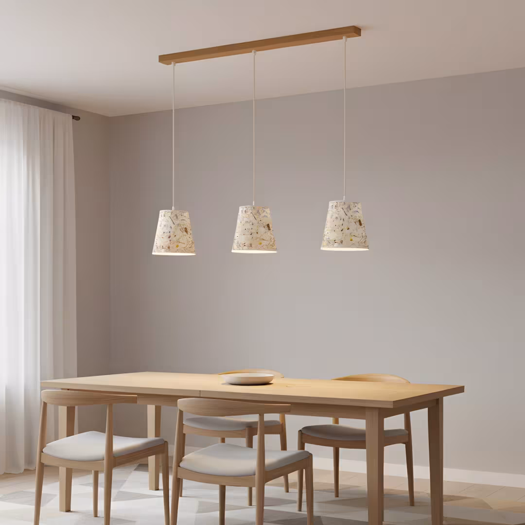 Handgefertigte Natur Pendelleuchte Konus 3er Set von LeuchtNatur, umweltfreundlich, Premium-Qualität, 5 Jahre Garantie. - das Bild 3